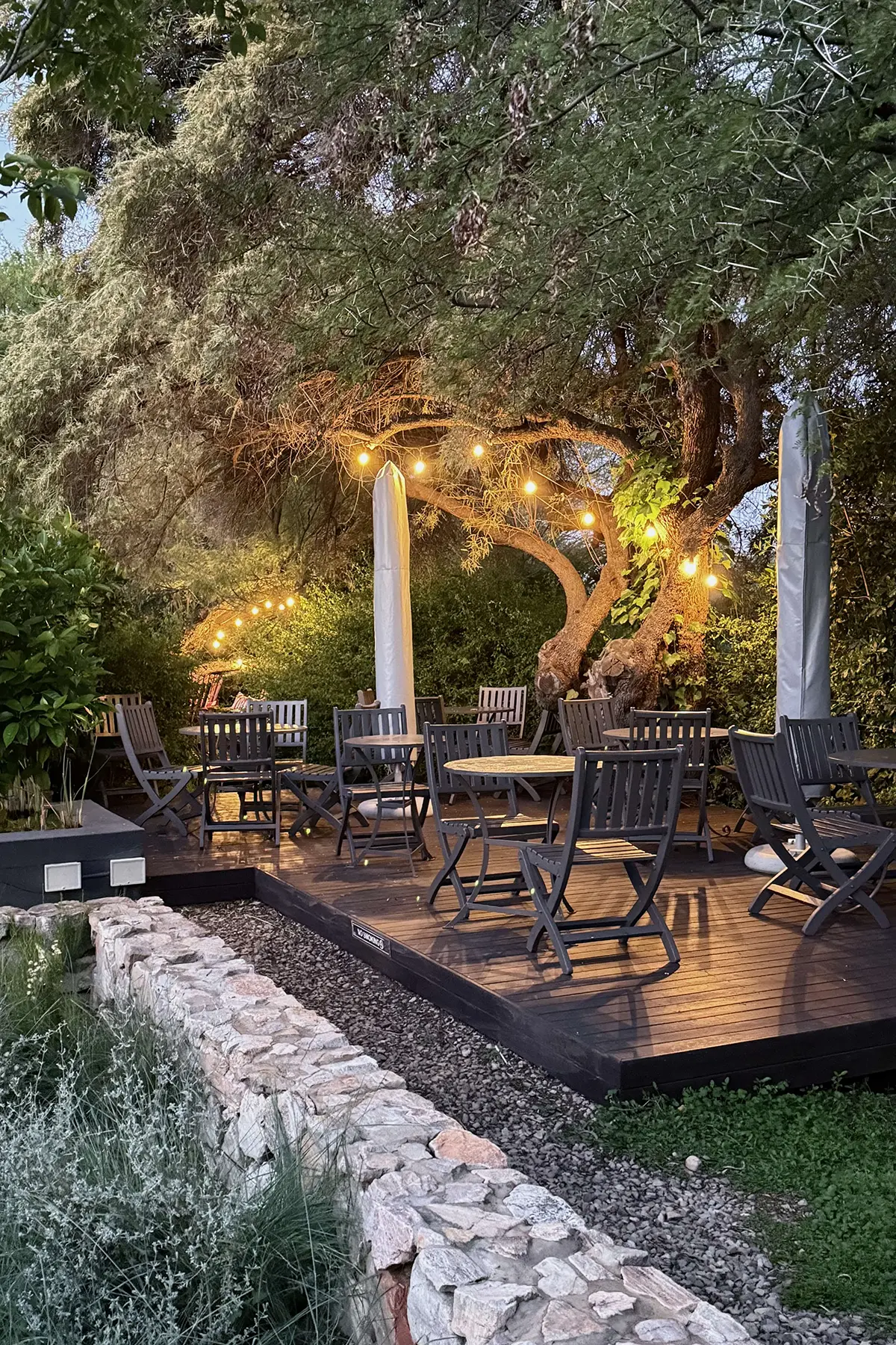 Outdoor summer evenings at Dennehof Guesthouse